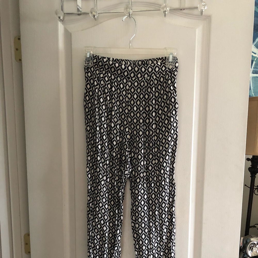 Black and White Patterned Pants